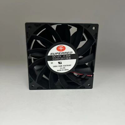 ขนาดที่กำหนดเอง DC CPU Fan ขั้วต่อ 3 ขาพัดลมระบายความร้อน DC พลาสติกสีดำ